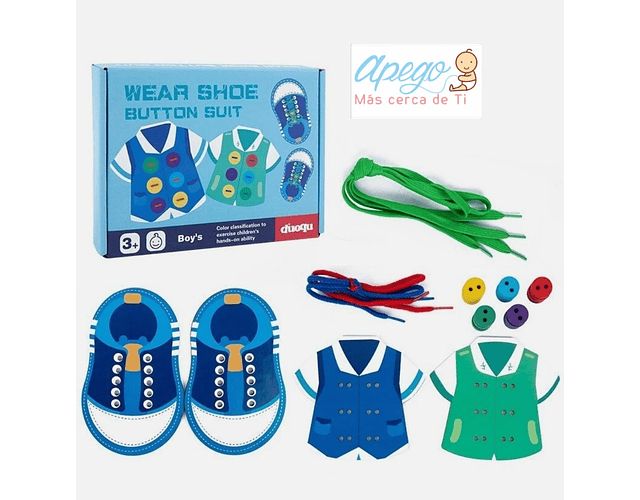 Juguetes Para Enhebrar Cordones y cocer botones a las camisas