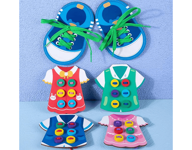 Juguetes Para Enhebrar Cordones y cocer botones a las camisas