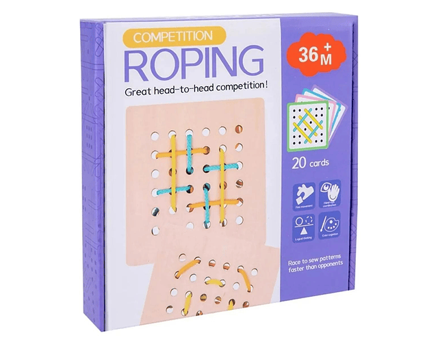 Set Tabla de Enhebrado con 20 tarjetas de patrones 