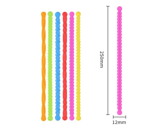 6 Bastones Varillas Texturizadas Moldeables Antiestrés 