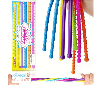 6 Bastones Varillas Texturizadas Moldeables Antiestrés 