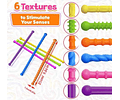 6 Bastones Varillas Texturizadas Moldeables Antiestrés 