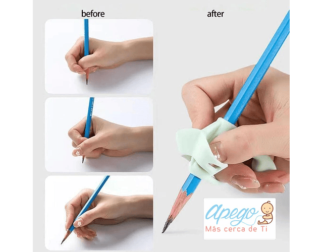 Empuñadura de silicona para lápiz