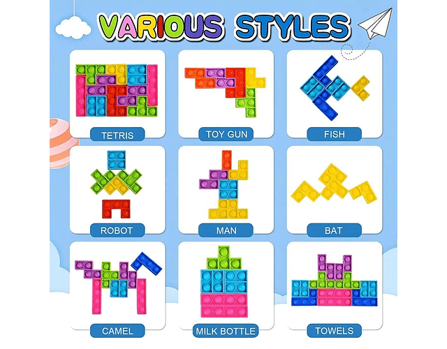 Rompecabezas Tetris Pop It 27pcs