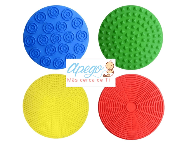 Tapetes Sensoriales de Silicona 4 pcs   