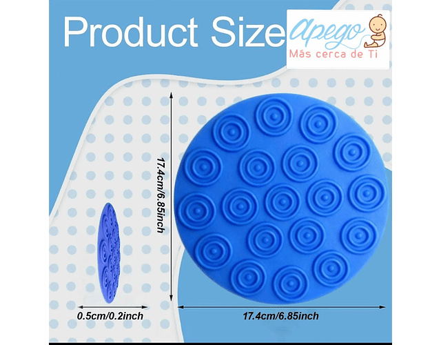 Tapetes Sensoriales de Silicona 4 pcs   