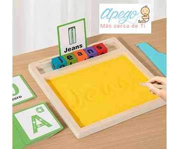 Bandeja de Arena  para escritura Montessori