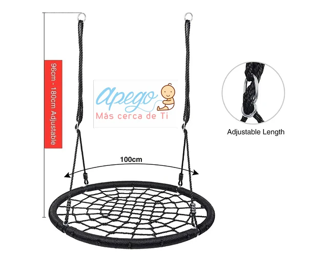 Columpio de Red Vestibular Circular 1 metro