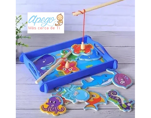  Pesca Milagrosa Magnética de Madera 