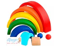 Arcoiris de madera montessori
