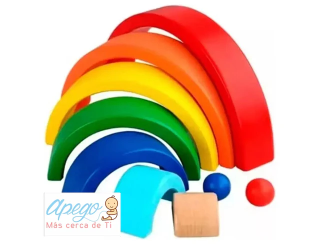 Arcoiris de madera montessori