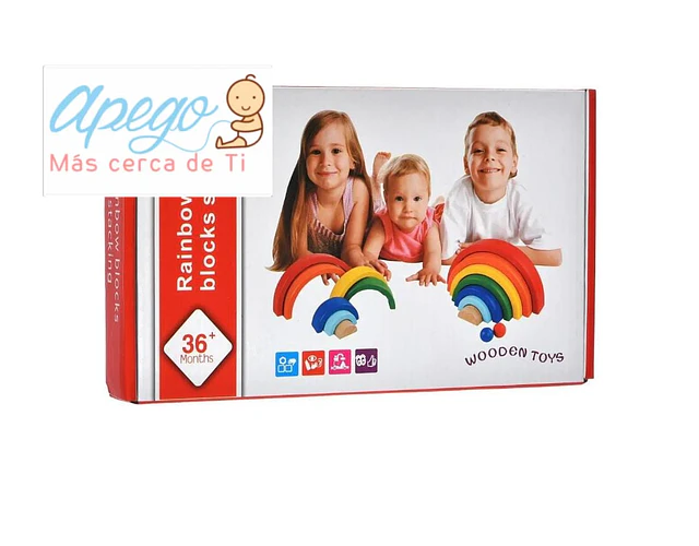 Arcoiris de madera montessori