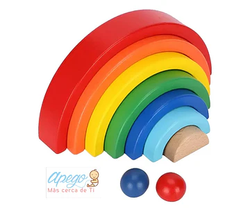 Arcoiris de madera montessori