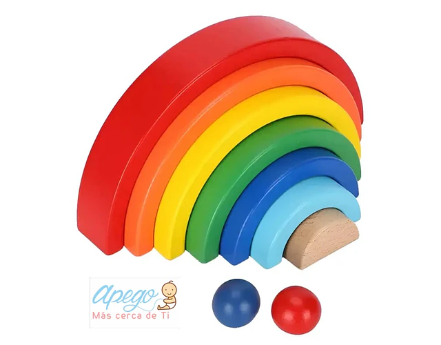 Arcoiris de madera montessori