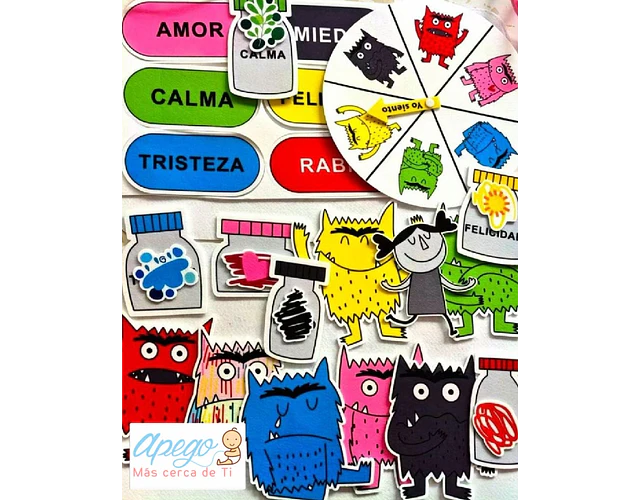 Set didáctico monstruos emociones