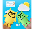 Set 6 Títeres De Mano Monstruos Las Emociones De Fieltro 