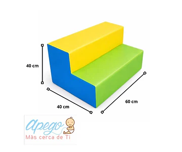Escalera 2 Niveles de Espuma Niños 60x40cm