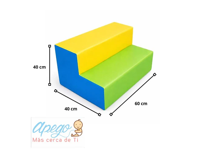 Escalera 2 Niveles de Espuma Niños 60x40cm
