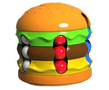 Hamburguesa y Papas fritas  Sensorial Antiestrés Giratoria frijoles Spinner Niños