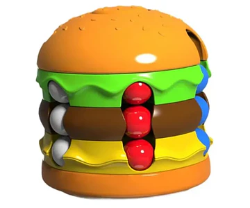 Hamburguesa y Papas fritas  Sensorial Antiestrés Giratoria frijoles Spinner Niños