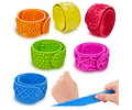 Pack 6 Pulseras Sensoriales Texturas Y Colores Diferentes