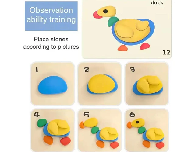 Juego Didáctico Piedras  y Patrones Animales  Montessori