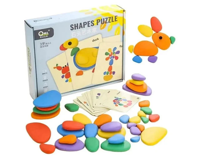 Juego Didáctico Piedras  y Patrones Animales  Montessori