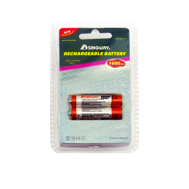 Singway Pilas recargables AAA 1600mAh Set de 2 Unidades 1