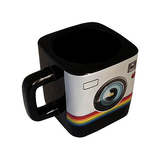 Genérico Tazón con forma de cámara fotográfica tipo polaroid    Taza de loza