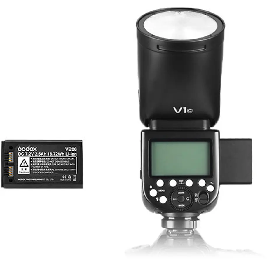 Godox V1-N Flash para Nikon TTL, 76W, Con Batería de Cabeza Circular Magnética 2