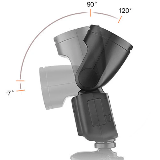Godox V1-N Flash para Nikon TTL, 76W, Con Batería de Cabeza Circular Magnética 6
