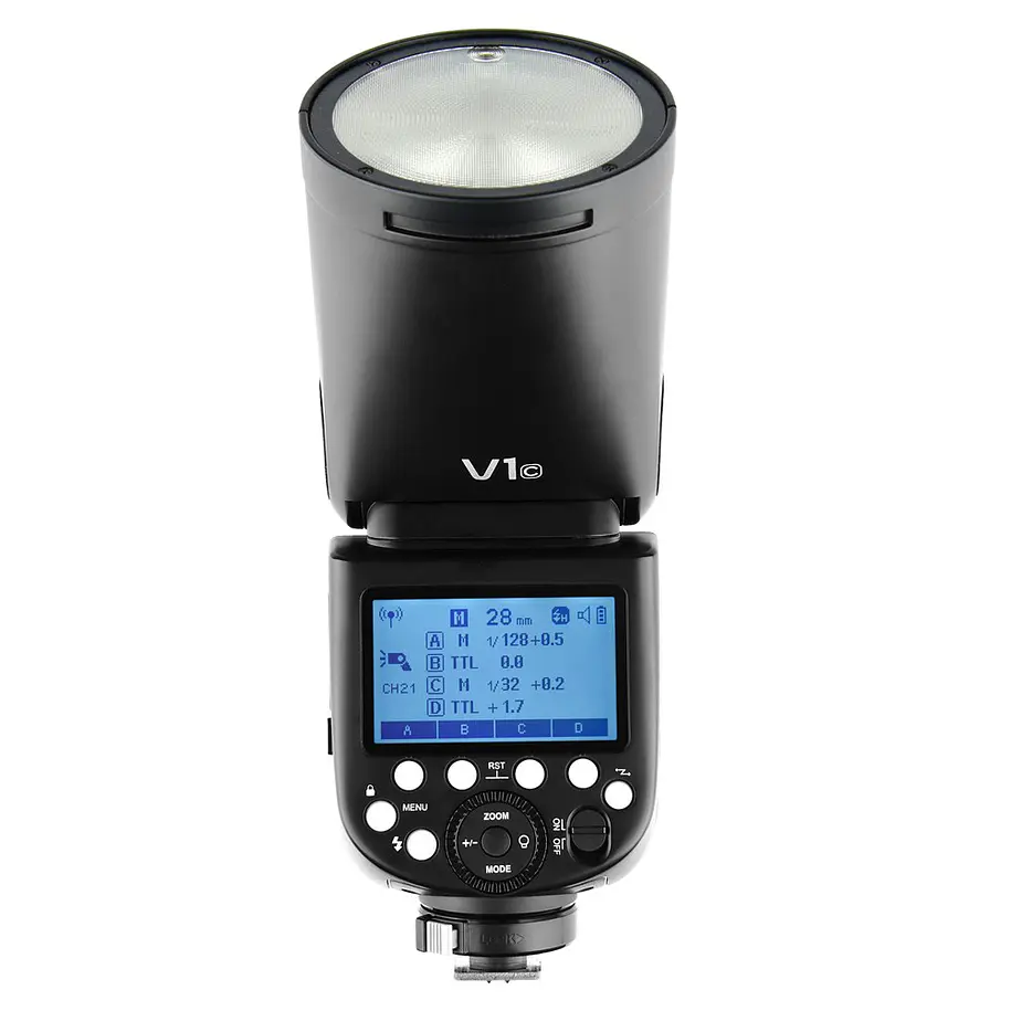 Godox V1-N Flash para Nikon TTL, 76W, Con Batería de Cabeza Circular Magnética 15