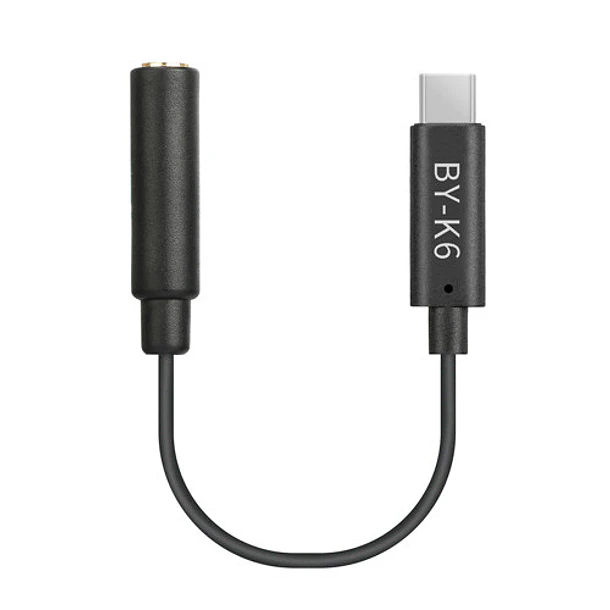 Boya BY-K6 Cable Adaptador USB-C Macho - TRS Hembra Para Osmo Pocket 3