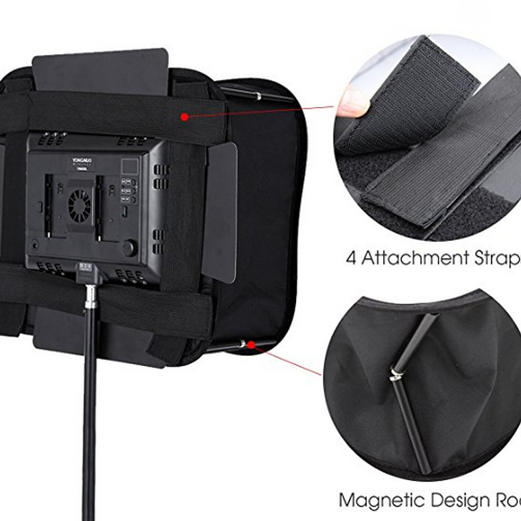 Fancier Softbox para paneles LED Fancier de 53x63cms para leds de hasta 33x42 cms (tamaño frontal) 3