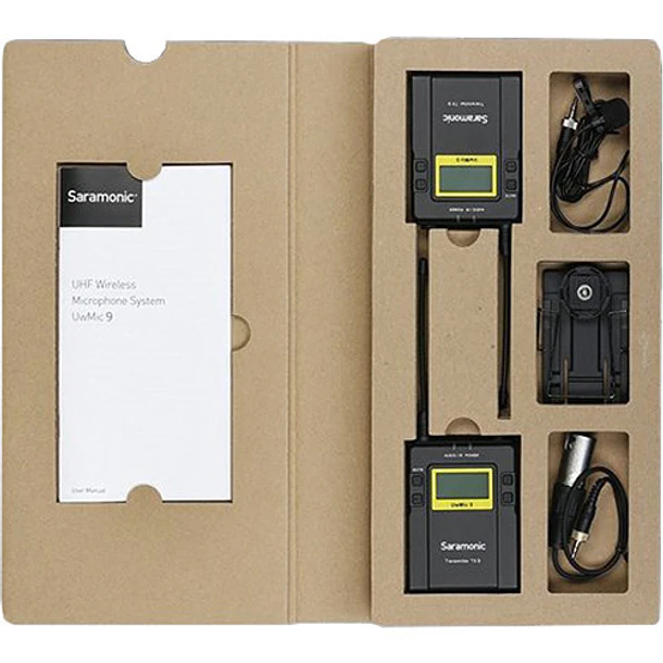 Saramonic UwMic9 Kit 1 TX9+RX9  Micrófono Lavalier inalámbrico con Receptor 12