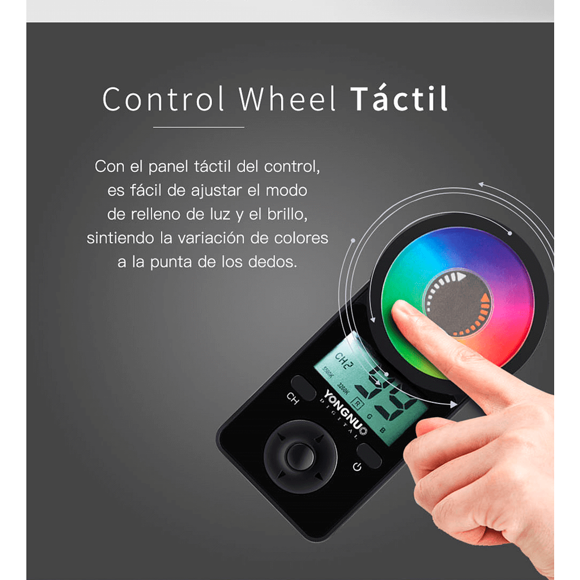 Yongnuo YN360III Espada Led de Luz Bicolor y RGB Control Remoto Táctil 10