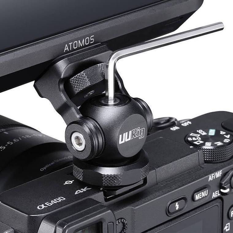 Ulanzi UUrig R015 Mini Cabezal Para Monitores o Focos Led Sobre Cámara 6