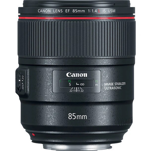 Lente profissional Canon EF 85mm f/1.4L IS USM Série L 2