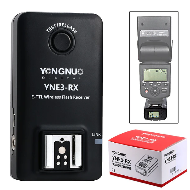 Yongnuo YNE3-RX Trigger TTL, Manual o Multi para Canon 5