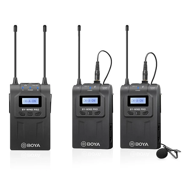 Boya BY-WM8 PRO-K2 Micrófono Incluye 2 micrófonos Lavalier Inalámbrico 1