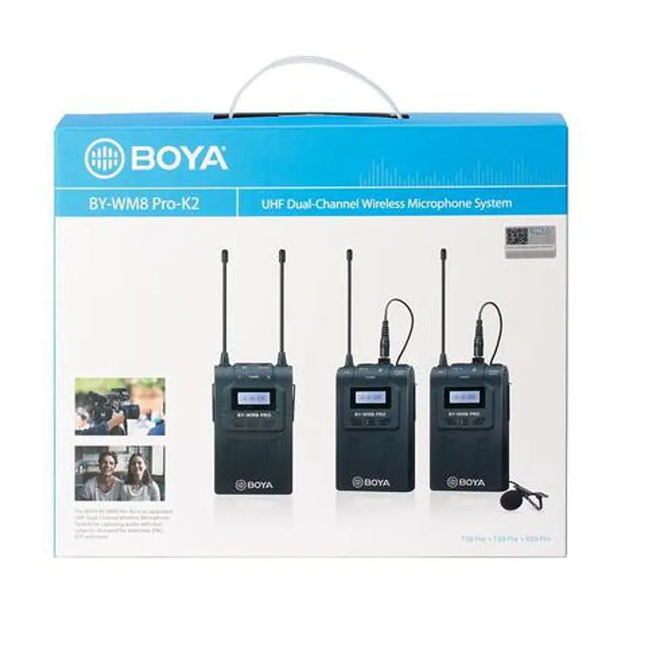 Boya BY-WM8 PRO-K2 Micrófono Incluye 2 micrófonos Lavalier Inalámbrico 3