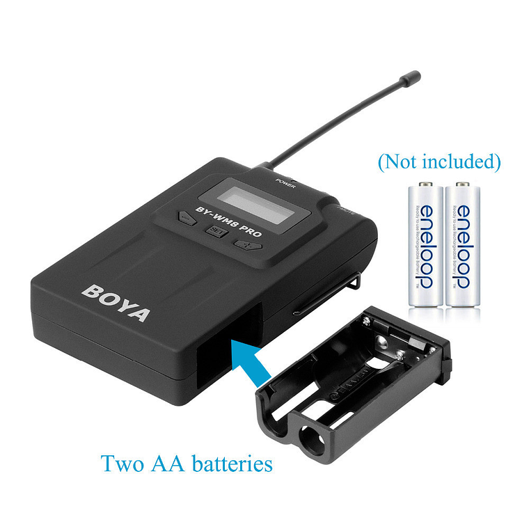 Boya BY-WM8 PRO-K1 Micrófono Incluye 1 micrófonos Lavalier Inalámbrico sistema ampliable a 2 micrófonos 2