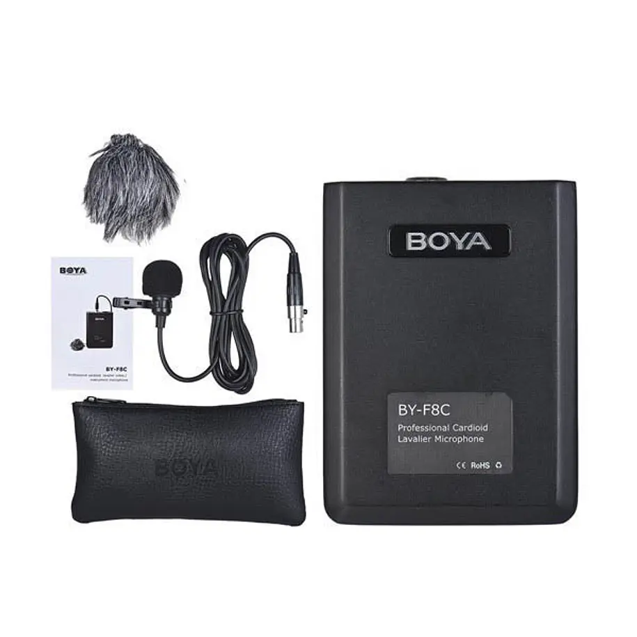 Boya BY-F8C Micrófono Lavalier Profesional Cardioide Conector XLR / MIni XLR con Phantom 6
