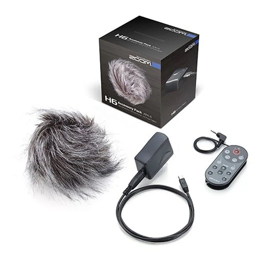 Zoom APH-6 Set de Accesorios para Grabadora H6 - Control Remoto, Peludo y Transformador a 220V 1