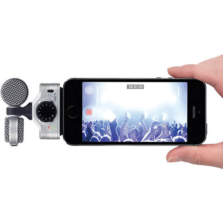 Zoom IQ7 Cápsula Stereo para Iphone, Ipad o Ipod Micrófono Condensador X/Y 9