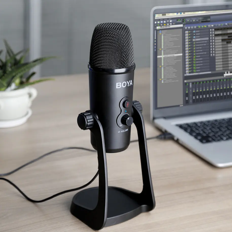 Boya BY-PM700 Micrófono de Escritorio USB Multi Patrón para Periodistas, Youtubers y Radio 6