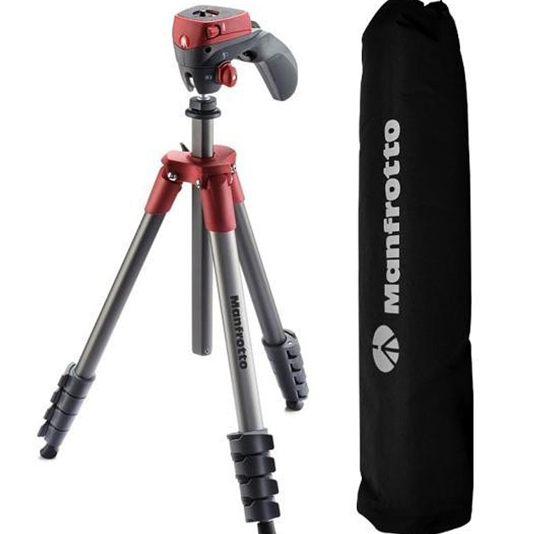 Manfrotto MKCOMPACTACN-RD Tripode Compact Action Rojo Para Foto y Video 2
