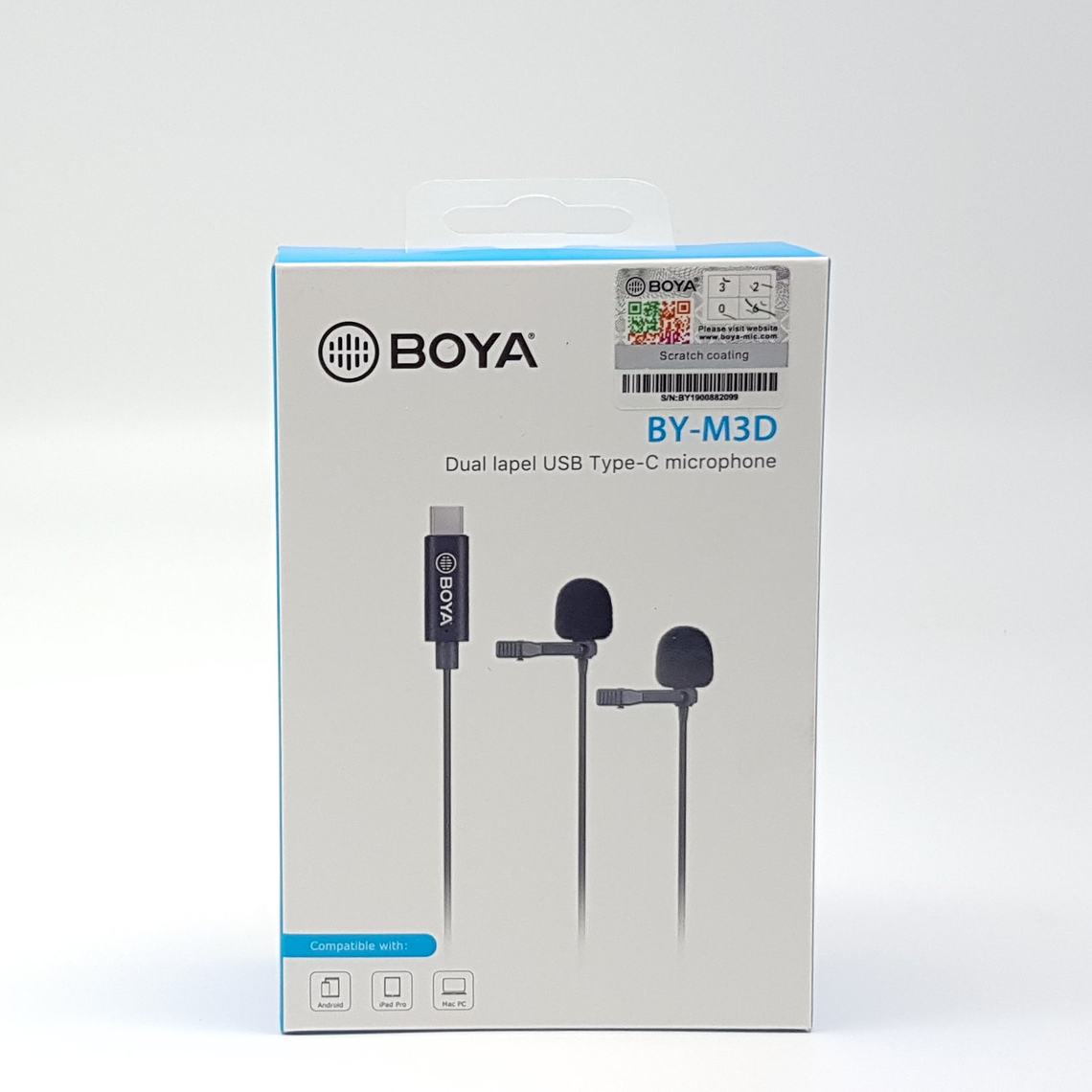 Boya BY-M3D Micrófono Lavalier DOBLE (de solapa) Con Conector USB C 6