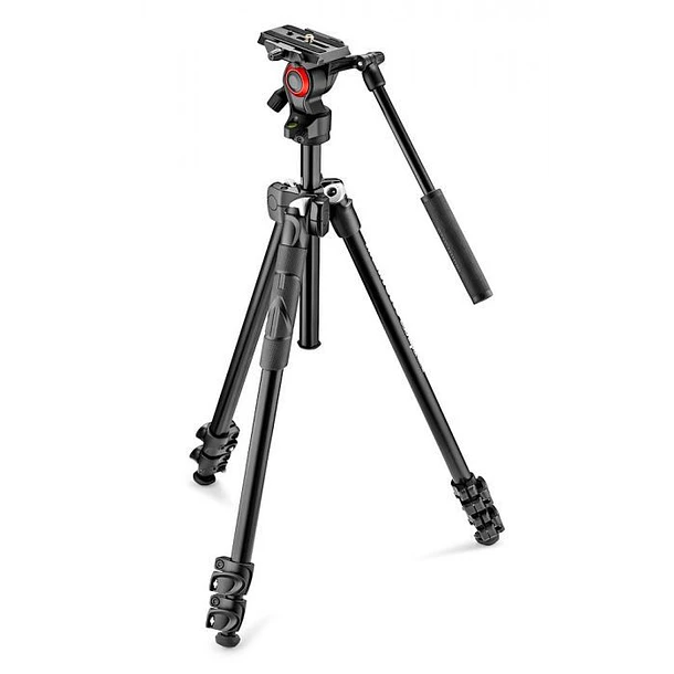 Manfrotto MK290LTA3-V Kit Tripode 290 Light con rótula de vídeo MVH400AH 1