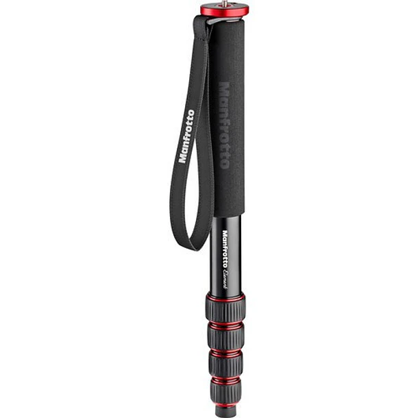 Manfrotto MMELEA5RD Monopie Element Negro Con Lineas Rojas De 5 Secciones Hasta 15 Kilos 1